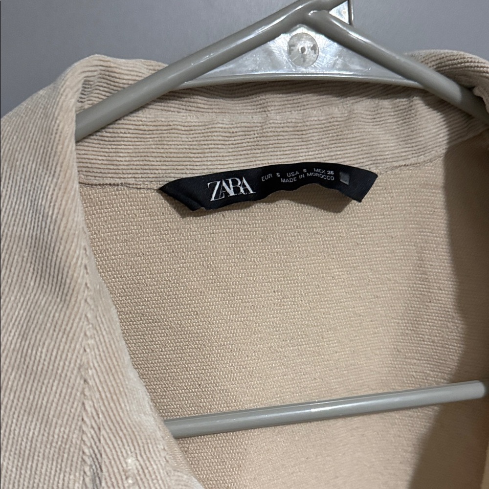 Zara Light Tan Corduroy Shirt - Picture 2 of 2